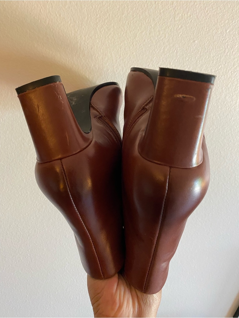 Clarks Leather Women's Brown Ankle Boots with Side Zip - Picture 10 of 10